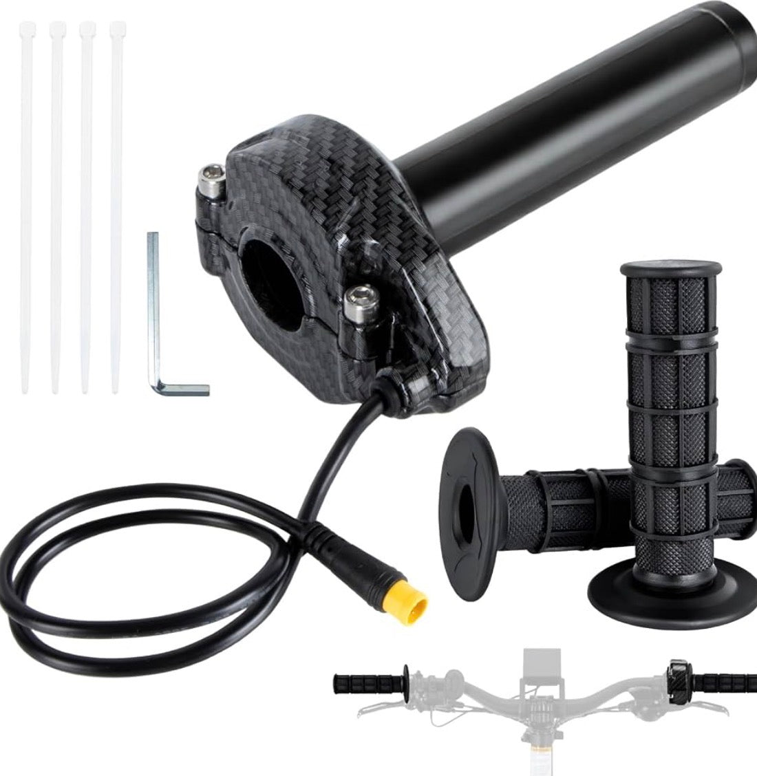 Full twist carbon fiber throttle/grips